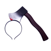 Halloween Bloody Weapon Headbands – Axe, Saw, Syringe, Scissors & Hammer Horror Party Costume Props