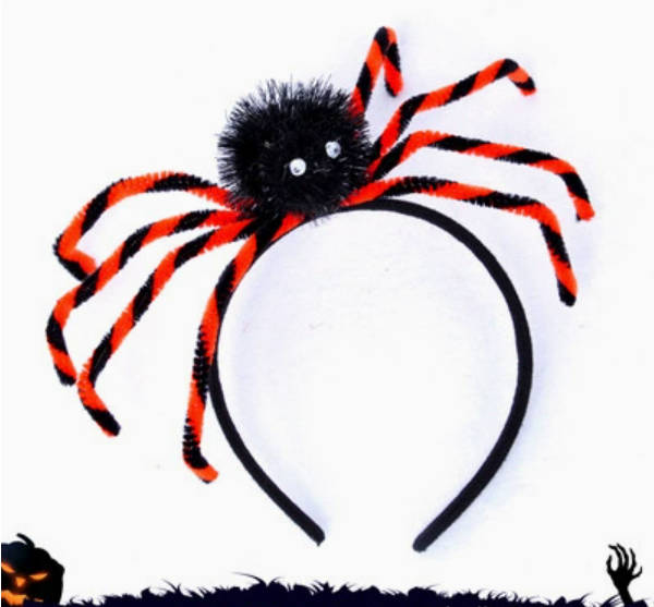 Halloween Giant Spider Accessories – Spooky Headband, Wristband & Costume Brooch