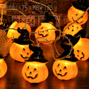 Halloween LED String Lights – Pumpkin, Ghost & Skull Spooky Party Decorations