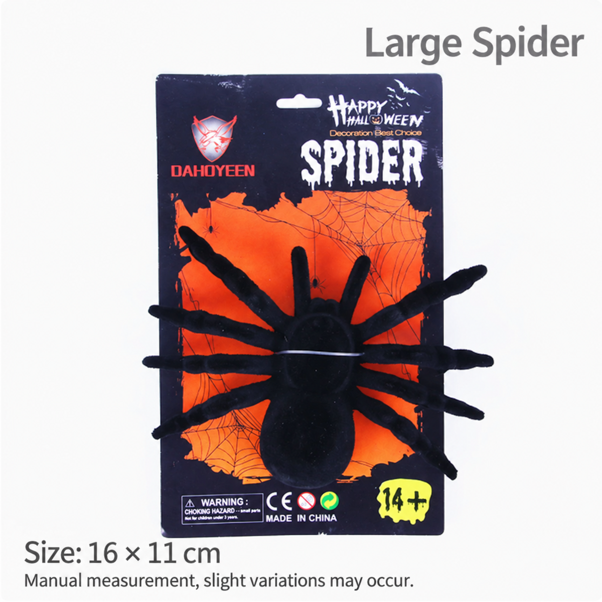 Realistic Black Flocked Spiders – Halloween Creepy Spider Decorations for Party, Table & Home Decor