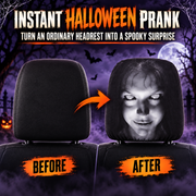 Scary Passenger Car Headrest Cover – Creepy Halloween Car Decoration