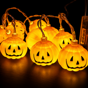 Halloween LED String Lights – Pumpkin, Ghost & Skull Spooky Party Decorations