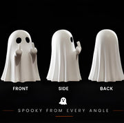Funny Middle Finger Ghost Figurine – Halloween Spooky Desktop & Home Decor