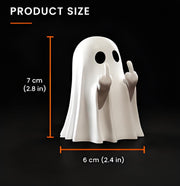 Funny Middle Finger Ghost Figurine – Halloween Spooky Desktop & Home Decor